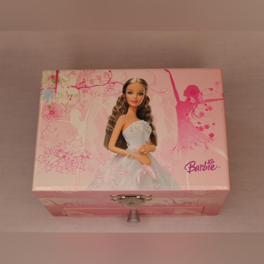 Mele & Co Barbie Musical Jewelry Box 2005 Pink Wedding Gown Ballerina